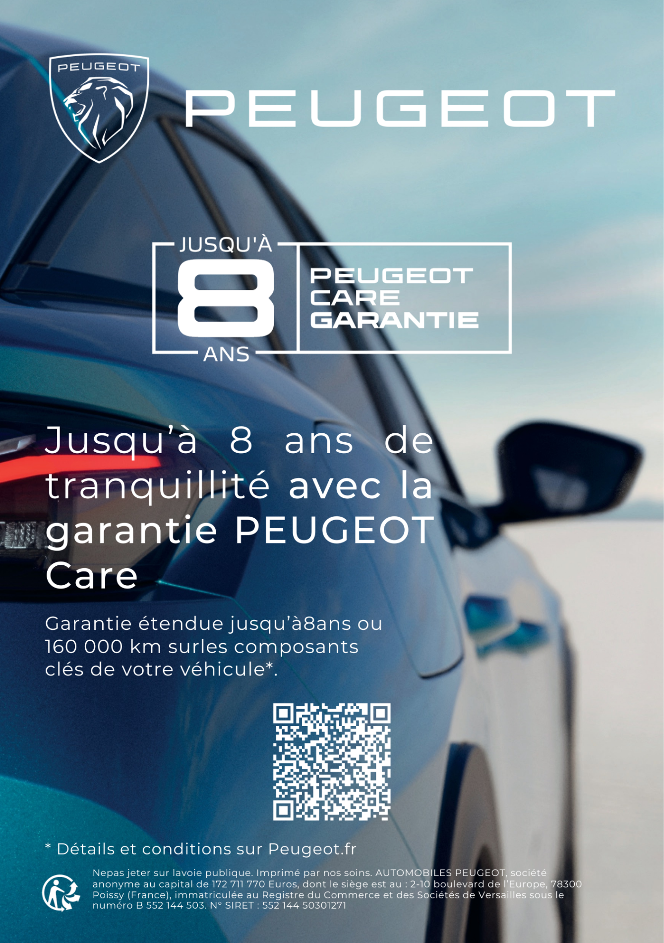 🛡️ Peugeot Care : jusqu’à 8 ans de sérénité au volant